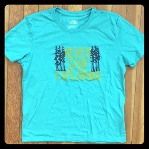 North Face “Never stop Exploring” tee shirt